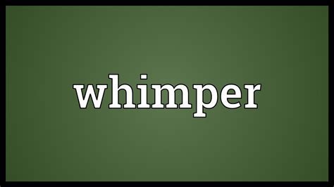 Free Whimpers Sound Effects Download .